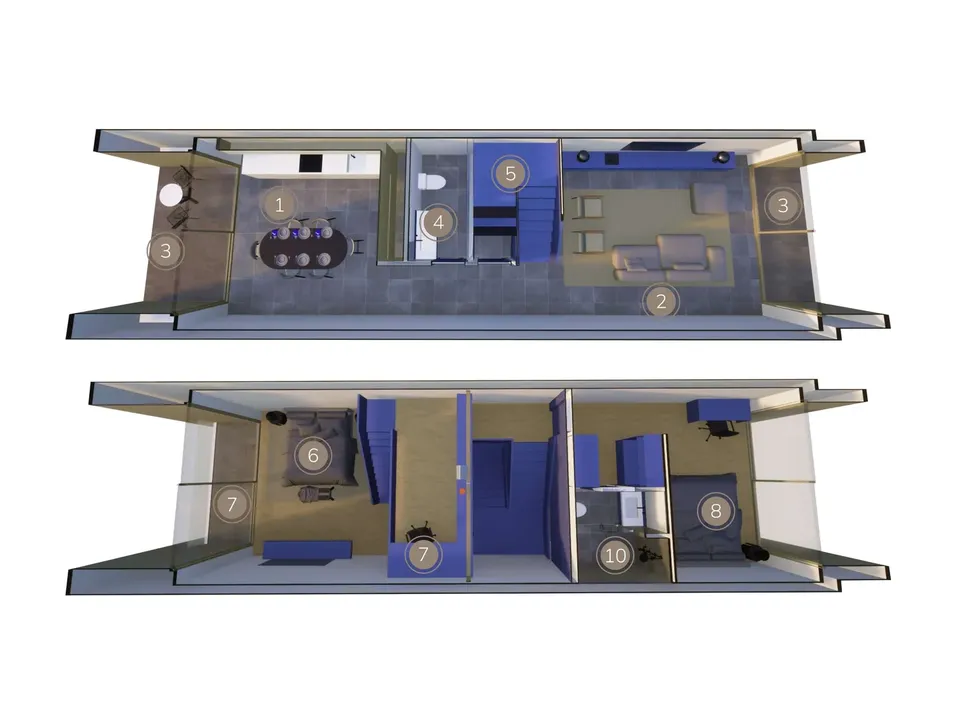 Two-bedroom townhouse