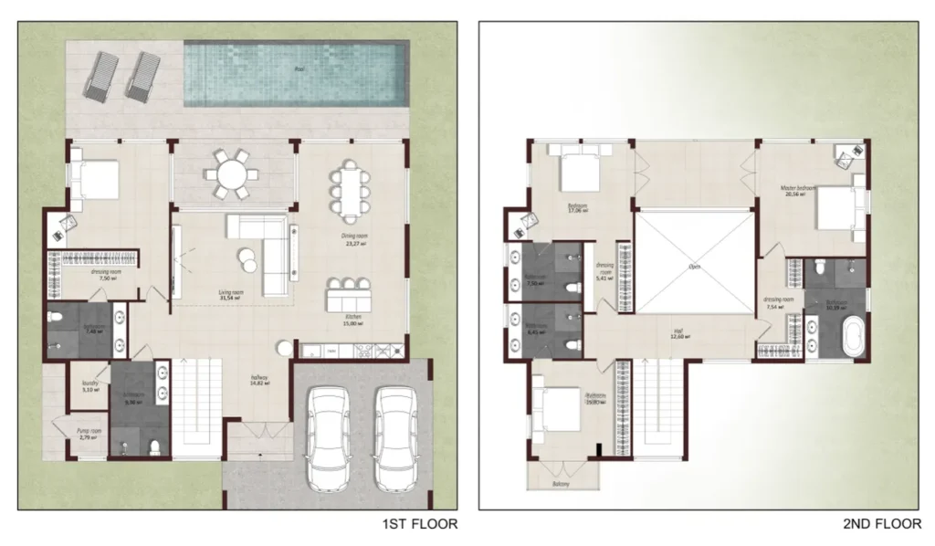 Luxury 4-bedroom villa with private terrace 493.98 m² in