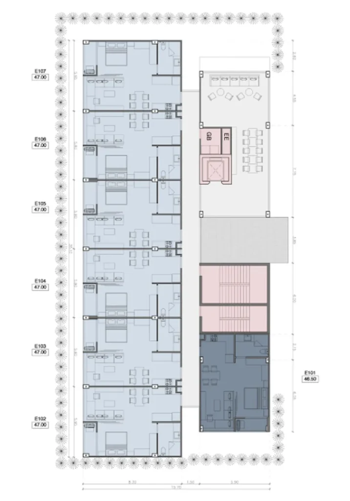 Spacious one bedroom apartment in Karon 46.50 m² in