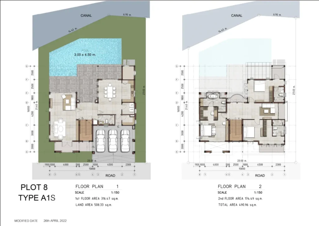 Luxury 3-bedroom villa on two levels 508.33 sq.m in