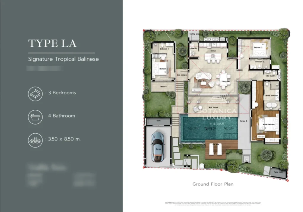 Spacious loft villa in Cherngtalai 465 m² in