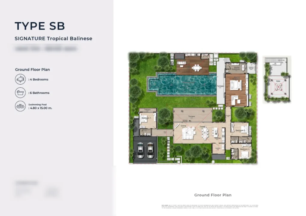 Spacious villa with tropical pool of 1452 sqm in