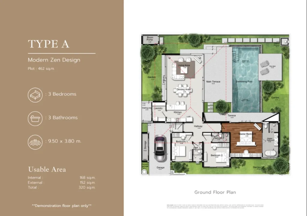Miniature zen style villa 462 m² in