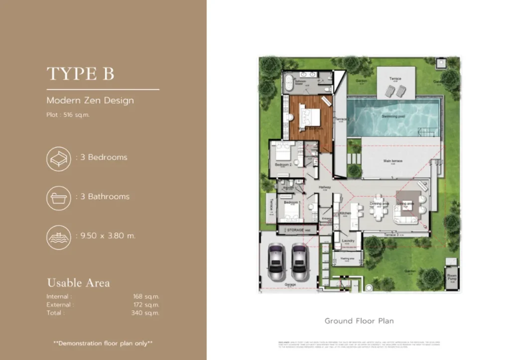 Miniature zen style villa 462 m² in