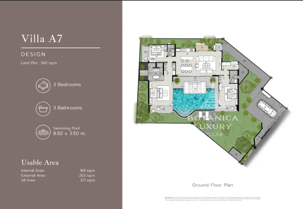 Просторная вилла с большим садом 534.66 м² в