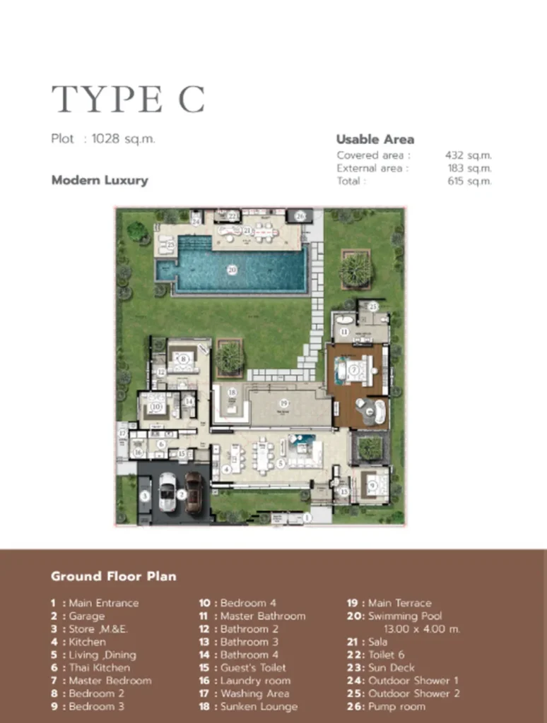VIP villa with two kitchens 1028.27 sq.m. in