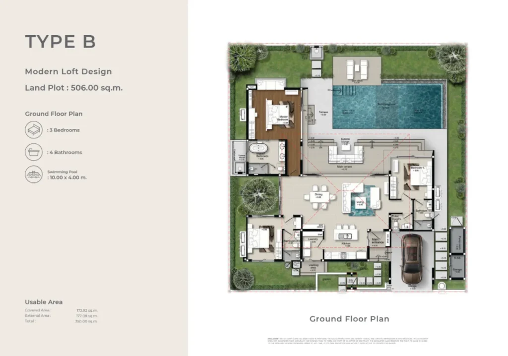 Spacious residence with private pool of 506 sqm in