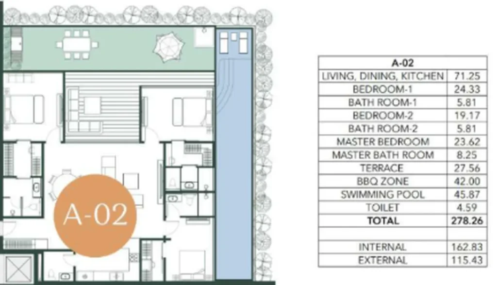 Premium villa with swimming pool and BBQ 278.26 m² in