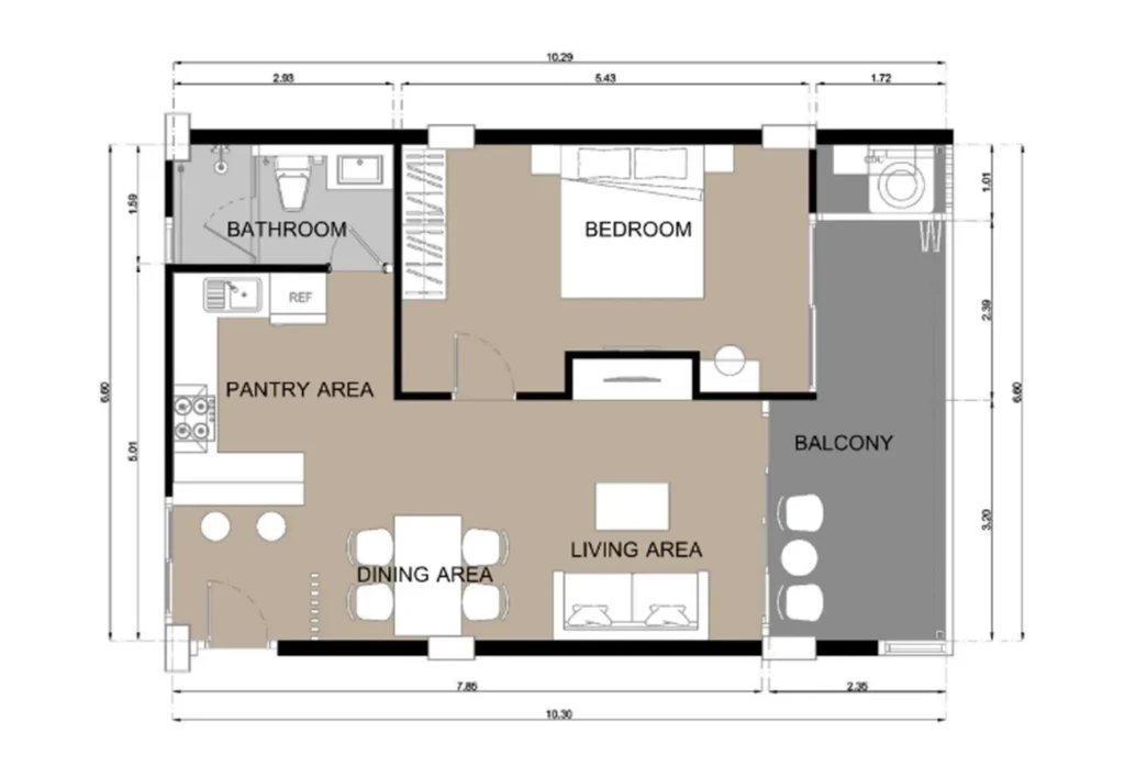 Просторные апартаменты с приватным бассейном 128.58 м² в