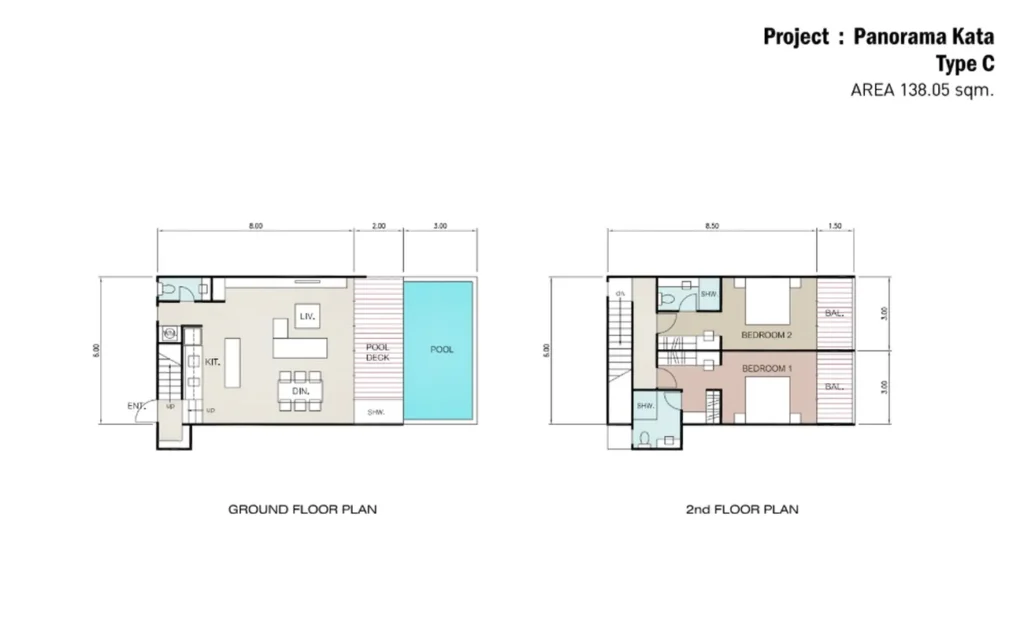 Duplex villa with swimming pool 138.05 m² in