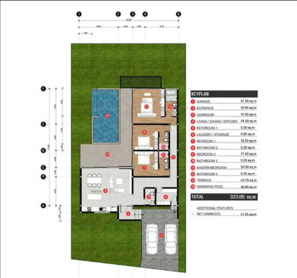 Просторная вилла с бассейном и гаражом 601.88 м² в