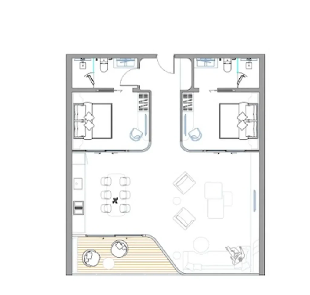 Просторная двушка 114.50 м² в
