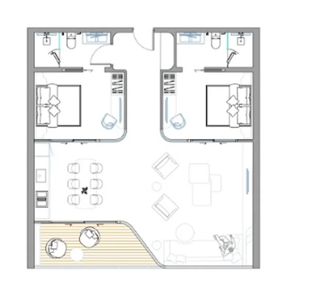 Лаконичный и комфортный дуплекс 106.73 м² в