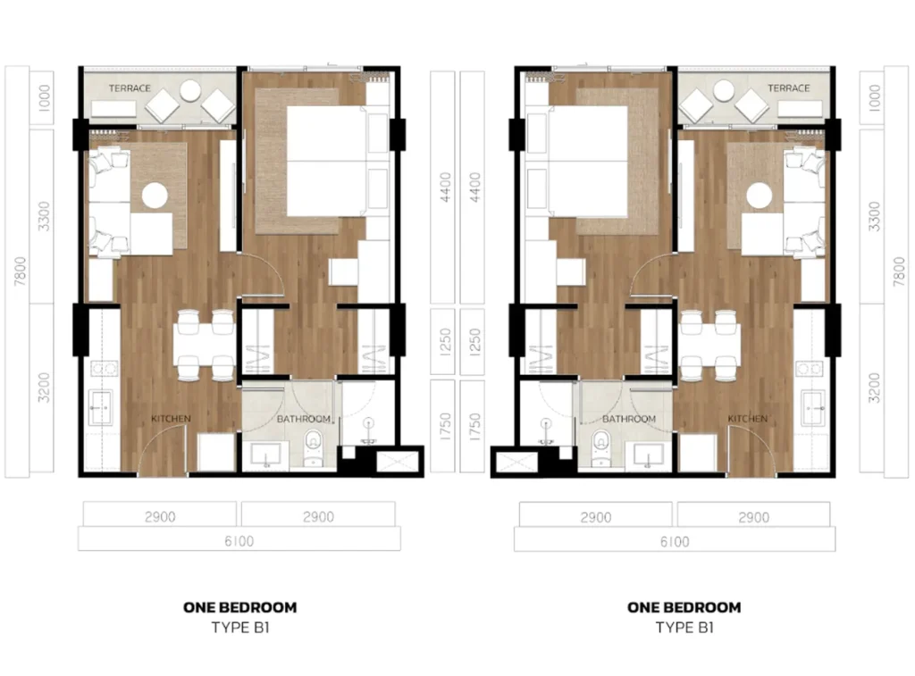 Spacious 1-bedroom apartment 45.26 m² in