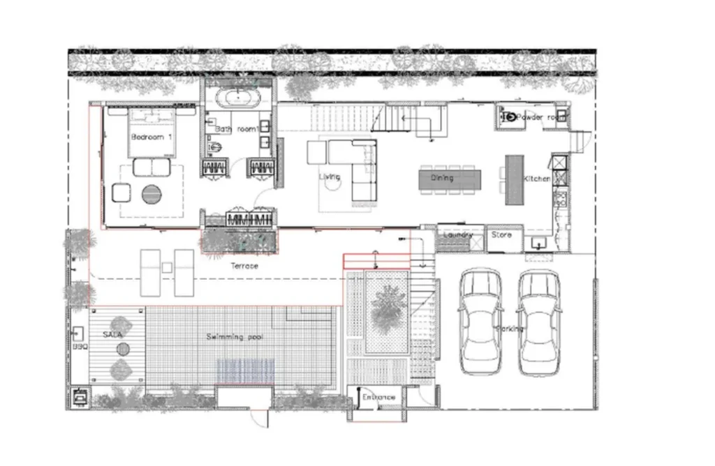 Luxury three bedroom villa with a large plot of 309.37 sq.m. in