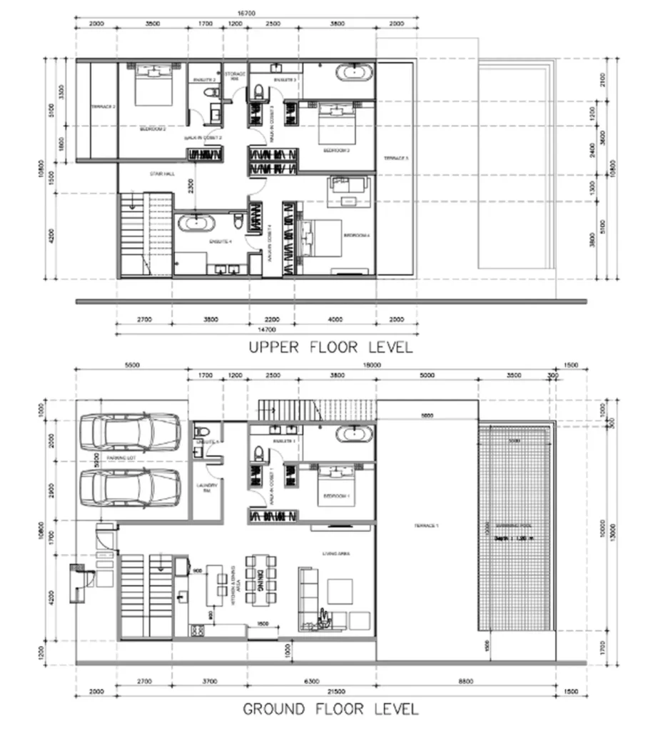 Exclusive four bedroom villa with a plot of 356.20 sqm in