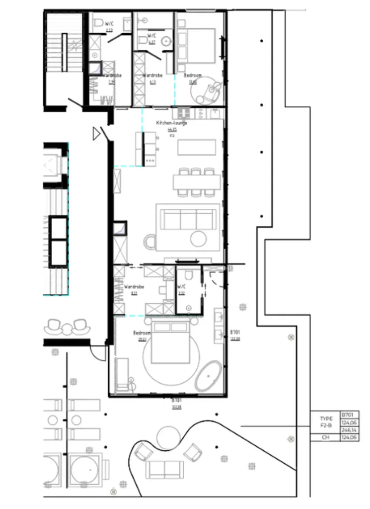 Penthouse with a huge terrace of 246.14 sq.m. in