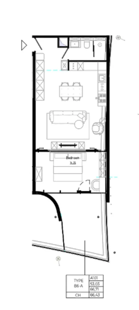 Unique two bedroom penthouse of 247.20 sq.m. in