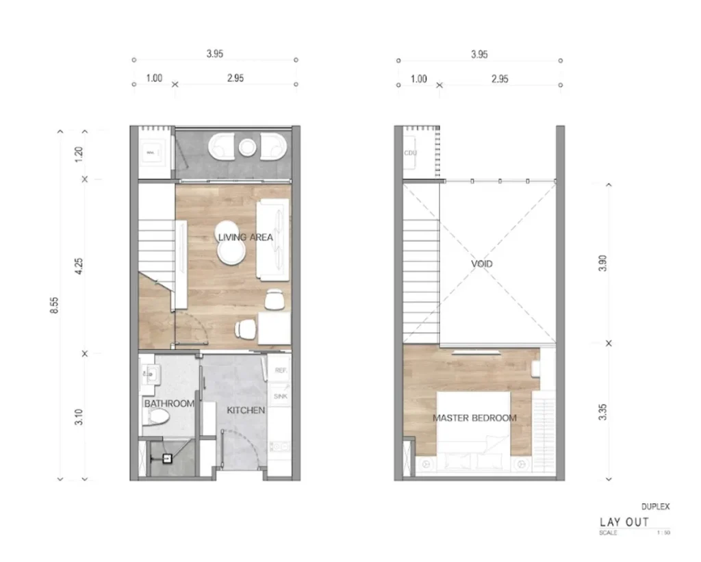 Duplex with a view 49.5 sq.m. in
