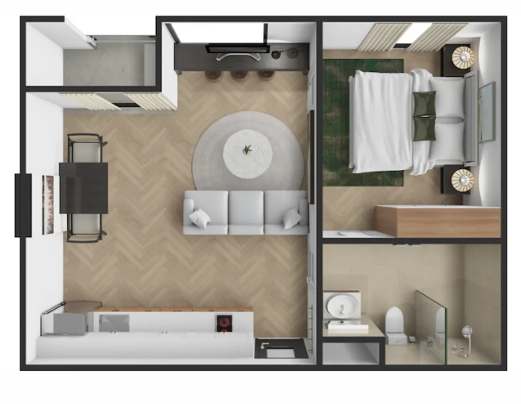 Family triplex with spacious balcony 94.54 sq.m. in