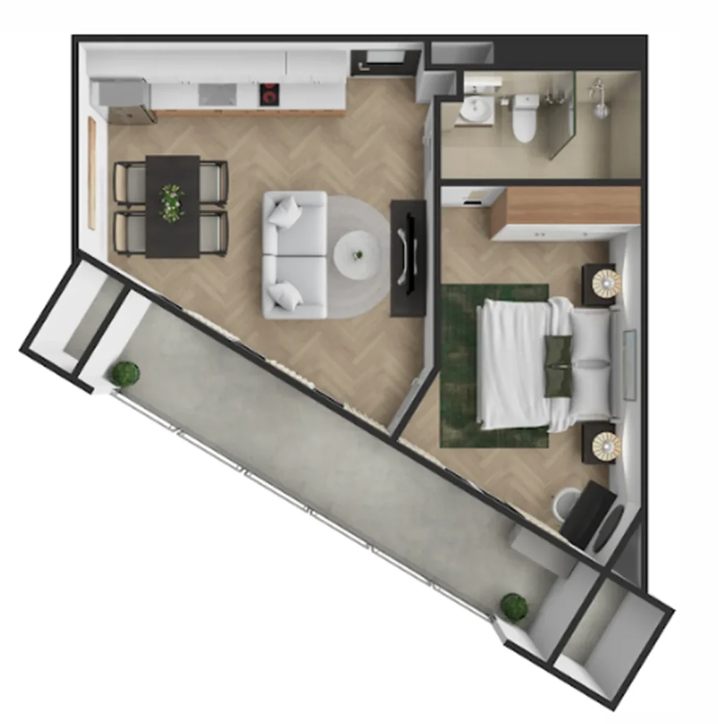 Balanced one-bedroom in Bang Tao 47.45 sq. m. in