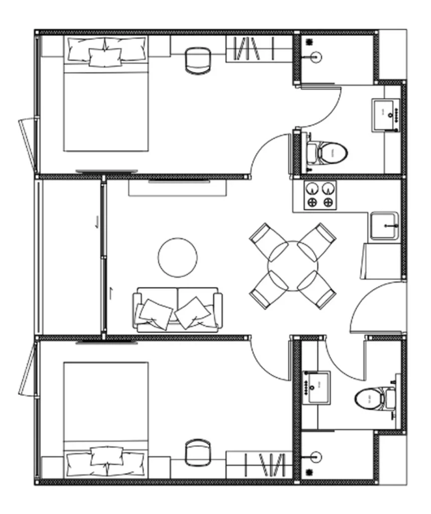 Spacious one bedroom apartment 52.4 sq.m. in