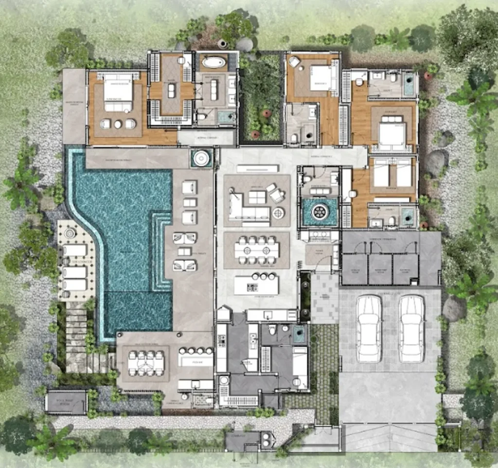 Secluded premium villa with tropical garden of 1200 m² in