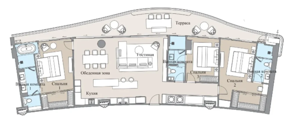 Bright apartment with panoramic views 194 sq. m. in