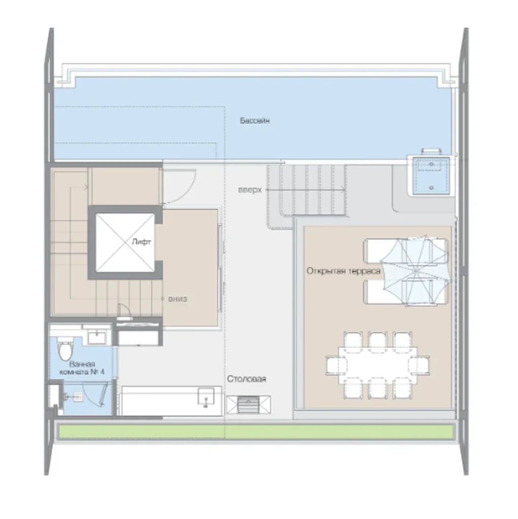 Трёхуровневая вилла с лифтом и садом 468 м² в