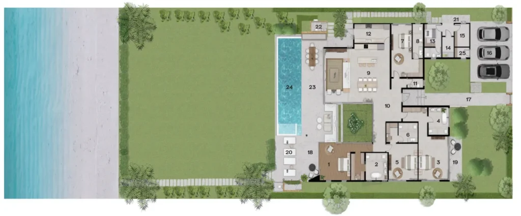 Penthouse with swimming pool and four terraces of 1690 sqm in