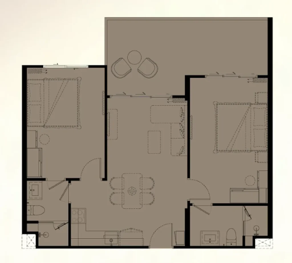 Вместительная трёхкомнатная квартира 100 м² в
