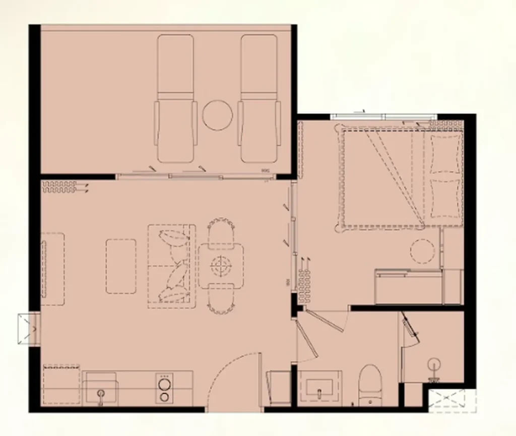 Компактная студия 32 м² в