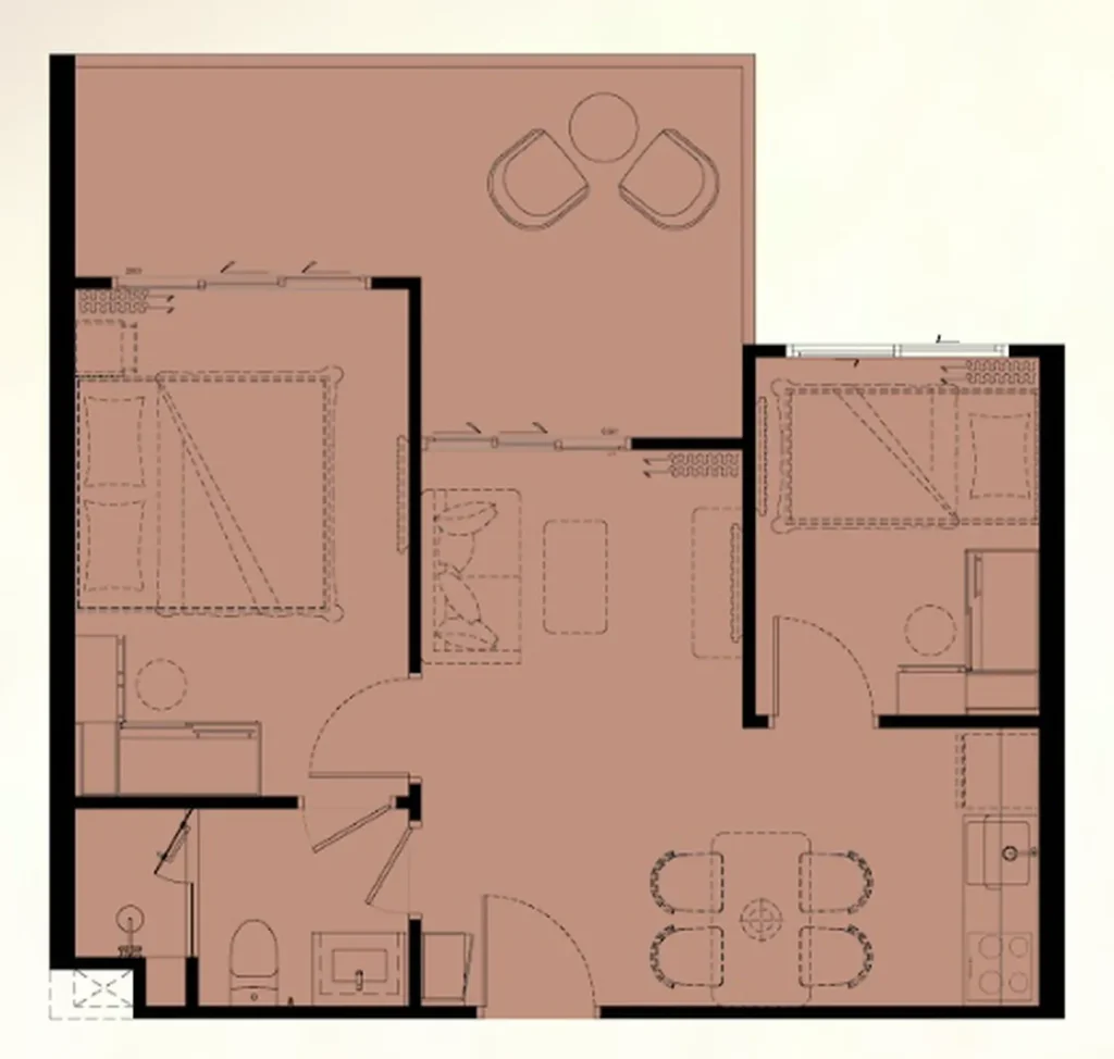 Thoughtful 2-bedroom apartment 54 m² in