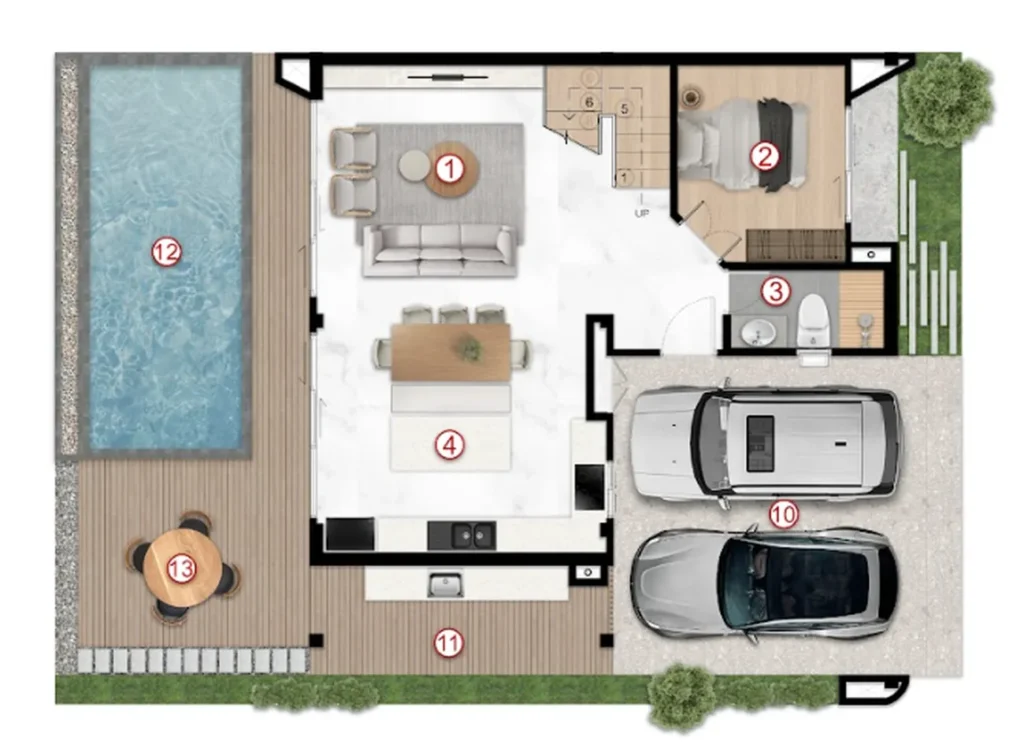 Эксклюзивная 3-спальная вилла с бассейном 245.60 м² в
