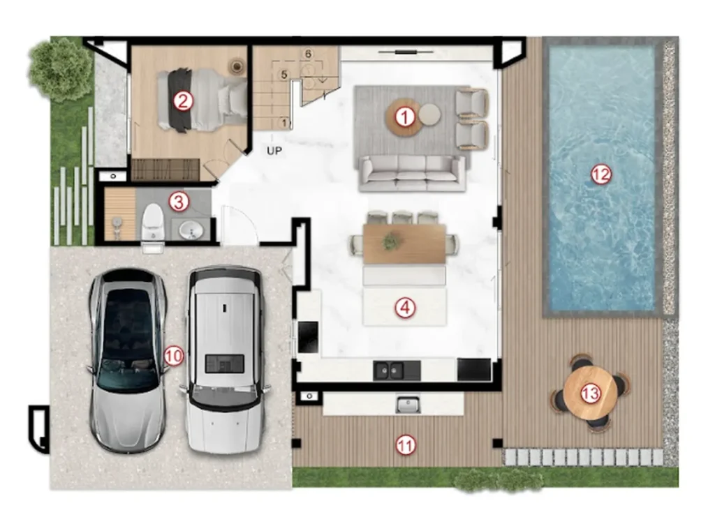 Премиальная 4-спальная вилла с бассейном 282.40 м² в