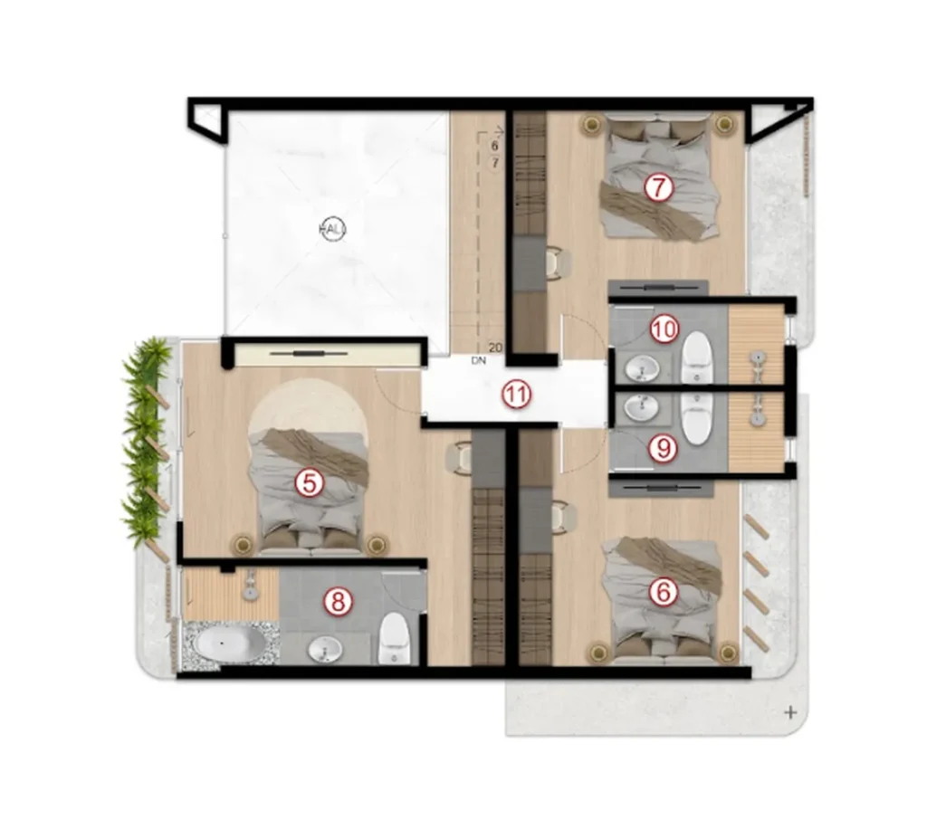 Prestigious 3 bedroom villa with swimming pool 265.44 m² in