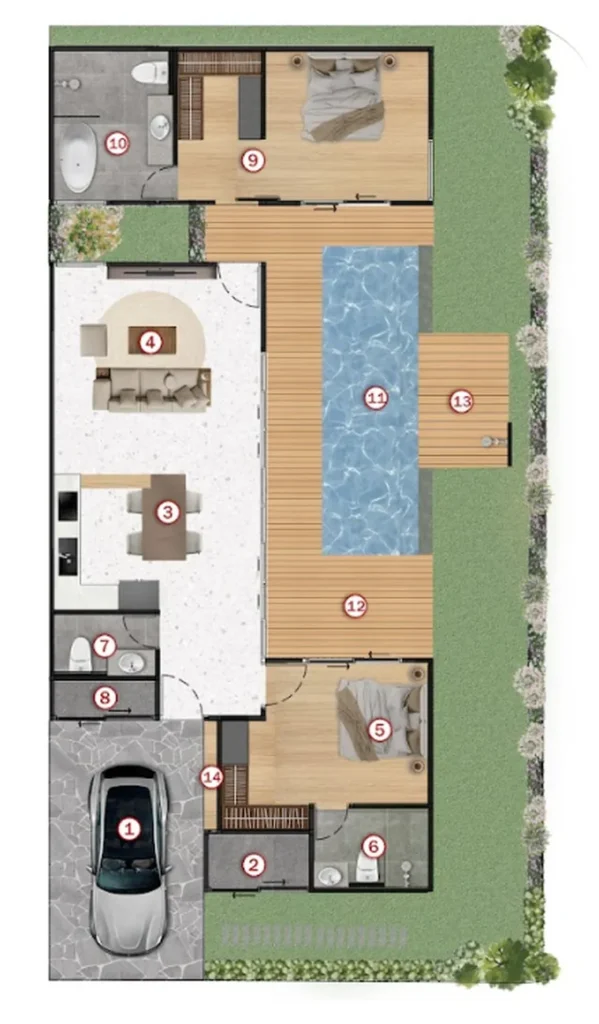 Уютная 2-спальная вилла 254.68 м² в