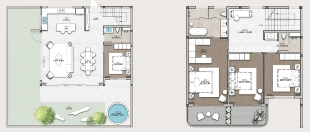 Лаконичная студия с панорамным видом 43.95 м² в