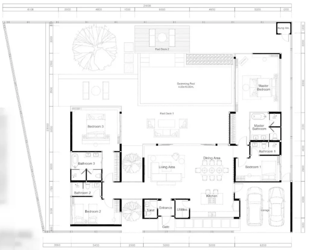 Просторная 4‑спальная вилла с бассейном 588.8 м² в