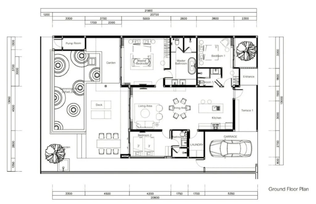Просторная 3‑спальная вилла на большом участке 744.2 м² в