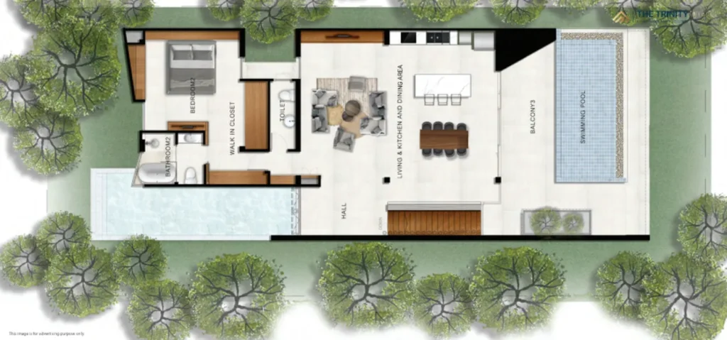 Двухуровневая вилла с бассейном 412.5 м² в