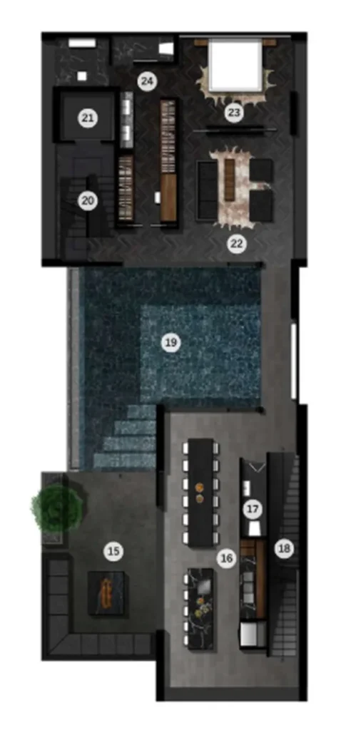 Трёхуровневая вилла с лифтом 511 м² в