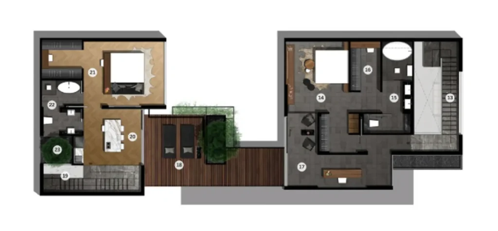 Duplex villa with swimming pool 425 m² in