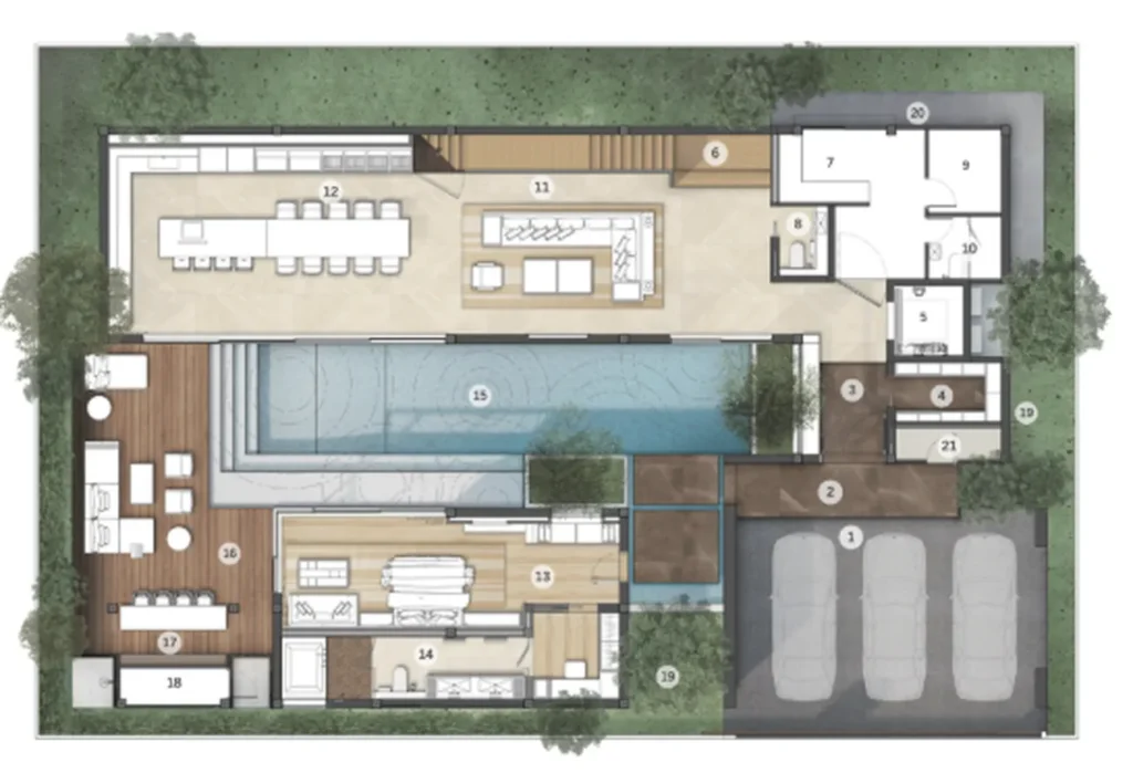 Duplex villa with swimming pool 425 m² in