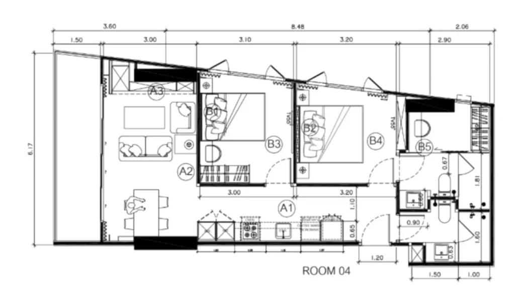 Просторная двушка с панорамой моря 78.6 м² в